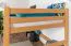 Hochbett 140 x 200 cm für Erwachsene "Easy Premium Line" K23/n, Buche Massivholz Natur lackiert, teilbar