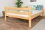 Hochbett 140 x 200 cm "Easy Premium Line" K23/n, Buche Massivholz Natur lackiert, teilbar