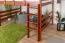 Hochbett 140 x 200 cm "Easy Premium Line" K23/n, Buche Massivholz Kirschfarben lackiert, teilbar