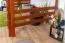 Hochbett 140 x 200 cm "Easy Premium Line" K23/n, Buche Massivholz Kirschfarben lackiert, teilbar
