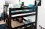 Hochbett 140 x 200 cm "Easy Premium Line" K23/n, Buche Massivholz Schokobraun lackiert, teilbar
