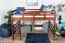 Hochbett 160 x 200 cm "Easy Premium Line" K23/n, Buche Massivholz Dunkelbraun lackiert, teilbar