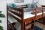 Hochbett 160 x 200 cm "Easy Premium Line" K23/n, Buche Massivholz Dunkelbraun lackiert, teilbar