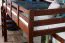 Hochbett 160 x 200 cm "Easy Premium Line" K23/n, Buche Massivholz Dunkelbraun lackiert, teilbar