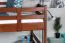 Hochbett 160 x 200 cm "Easy Premium Line" K23/n, Buche Massivholz Dunkelbraun lackiert, teilbar