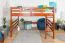 Hochbett 160 x 200 cm "Easy Premium Line" K23/n, Buche Massivholz Kirschfarben lackiert, teilbar