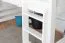 Hochbett 140 x 190 cm "Easy Premium Line" K23/n, Buche Massivholz weiß lackiert, teilbar