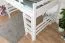 Hochbett 140 x 190 cm "Easy Premium Line" K23/n, Buche Massivholz weiß lackiert, teilbar