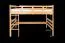 Hochbett 140 x 200 cm "Easy Premium Line" K23/n, Buche Massivholz Natur lackiert, teilbar