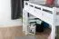 Hochbett 160 x 190 cm "Easy Premium Line" K23/n, Buche Massivholz weiß lackiert, teilbar