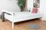 Hochbett 160 x 200 cm "Easy Premium Line" K23/n, Buche Massivholz weiß lackiert, teilbar