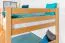Etagenbett 120 x 190 cm für Erwachsene "Easy Premium Line" K24/n, Kopf- und Fußteil gerade, Buche Massivholz Natur lackiert, teilbar