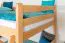 Etagenbett 120 x 190 cm für Erwachsene "Easy Premium Line" K24/n, Kopf- und Fußteil gerade, Buche Massivholz Natur lackiert, teilbar