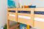 Etagenbett / Stockbett 120 x 190 cm für Kinder "Easy Premium Line" K24/n, Kopf- und Fußteil gerade, Buche Massivholz Natur lackiert, teilbar