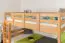 Etagenbett 120 x 200 cm für Erwachsene "Easy Premium Line" K24/n, Kopf- und Fußteil gerade, Buche Massivholz Natur lackiert, teilbar