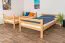 Etagenbett / Stockbett 120 x 190 cm für Kinder "Easy Premium Line" K24/n, Kopf- und Fußteil gerade, Buche Massivholz Natur lackiert, teilbar