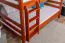 Etagenbett / Stockbett 120 x 200 cm "Easy Premium Line" K24/n, Kopf- und Fußteil gerade, Buche Massivholz Kirschfarben lackiert, teilbar