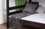 Etagenbett / Stockbett 120 x 200 cm "Easy Premium Line" K24/n, Kopf- und Fußteil gerade, Buche Massivholz Schokobraun lackiert, teilbar