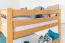 Etagenbett / Stockbett SET mit Matratzen K24/n | 140 x 200 cm | Kopf- und Fußteil gerade | Buche massiv Natur lackiert | teilbar | inkl. Bonell Federkern