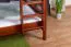 Etagenbett / Stockbett 140 x 200 cm "Easy Premium Line" K24/n, Kopf- und Fußteil gerade, Buche Massivholz Kirschfarben lackiert, teilbar