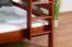 Etagenbett / Stockbett 140 x 200 cm "Easy Premium Line" K24/n, Kopf- und Fußteil gerade, Buche Massivholz Kirschfarben lackiert, teilbar