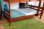 Etagenbett / Stockbett 140 x 200 cm "Easy Premium Line" K24/n, Kopf- und Fußteil gerade, Buche Massivholz Kirschfarben lackiert, teilbar
