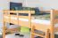 Stockbett 160 x 190 cm für Erwachsene "Easy Premium Line" K24/n, Kopf- und Fußteil gerade, Buche Massivholz Natur lackiert, teilbar