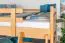 Etagenbett / Stockbett 160 x 190 cm "Easy Premium Line" K24/n, Kopf- und Fußteil gerade, Buche Massivholz Natur lackiert, teilbar