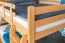 Etagenbett / Stockbett 160 x 190 cm "Easy Premium Line" K24/n, Kopf- und Fußteil gerade, Buche Massivholz Natur lackiert, teilbar