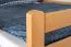 Etagenbett / Stockbett 160 x 190 cm "Easy Premium Line" K24/n, Kopf- und Fußteil gerade, Buche Massivholz Natur lackiert, teilbar