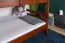 Etagenbett / Stockbett 160 x 200 cm "Easy Premium Line" K24/n, Kopf- und Fußteil gerade, Buche Massivholz Dunkelbraun lackiert, teilbar