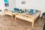 Etagenbett / Stockbett 160 x 200 cm "Easy Premium Line" K24/n, Kopf- und Fußteil gerade, Buche Massivholz Natur lackiert, teilbar