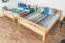 Stockbett 160 x 200 cm für Erwachsene "Easy Premium Line" K24/n, Kopf- und Fußteil gerade, Buche Massivholz Natur lackiert, teilbar