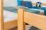 Etagenbett / Stockbett 160 x 200 cm "Easy Premium Line" K24/n, Kopf- und Fußteil gerade, Buche Massivholz Natur lackiert, teilbar