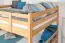 Etagenbett / Stockbett 160 x 200 cm "Easy Premium Line" K24/n, Kopf- und Fußteil gerade, Buche Massivholz Natur lackiert, teilbar