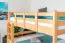 Etagenbett / Stockbett 160 x 200 cm "Easy Premium Line" K24/n, Kopf- und Fußteil gerade, Buche Massivholz Natur lackiert, teilbar
