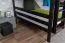Etagenbett / Stockbett 160 x 200 cm "Easy Premium Line" K24/n, Kopf- und Fußteil gerade, Buche Massivholz Schokobraun lackiert, teilbar