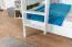 Stockbett für Erwachsene "Easy Premium Line" K24/n, Kopf- und Fußteil gerade, Buche Vollholz massiv weiß lackiert - Liegefläche: 120 x 190 cm, teilbar