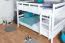 Etagenbett / Stockbett 160 x 200 cm "Easy Premium Line" K24/n, Kopf- und Fußteil gerade, Buche Massivholz weiß lackiert, teilbar