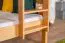 Etagenbett mit Rutsche 90 x 190 cm, Buche Massivholz Natur lackiert, umbaubar in zwei Einzelbetten, "Easy Premium Line" K25/n