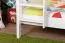 Weißes Etagenbett mit Rutsche 90 x 200 cm, Buche Massivholz Weiß lackiert, teilbar in zwei Einzelbetten, "Easy Premium Line" K25/n