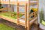 Stockbett mit Rutsche 80 x 200 cm, Buche Massivholz Natur lackiert, umbaubar in zwei Einzelbetten, "Easy Premium Line" K26/n