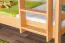 Stockbett mit Rutsche 80 x 200 cm, Buche Massivholz Natur lackiert, umbaubar in zwei Einzelbetten, "Easy Premium Line" K26/n