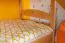 Hochbett mit Rutsche 80 x 190 cm, Buche Massivholz Natur lackiert, teilbar in zwei Einzelbetten, "Easy Premium Line" K27/n