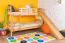 Etagenbett / Kinderbett / Stockbett mit Rutsche, 80 x 190 cm, Buche Massivholz Natur lackiert, teilbar in zwei Einzelbetten, "Easy Premium Line" K27/n