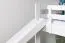 Weißes Etagenbett mit Rutsche 90 x 200 cm, Buche Massivholz Weiß lackiert, teilbar in zwei Einzelbetten, "Easy Premium Line" K27/n