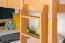 Etagenbett mit Rutsche 90 x 200 cm, Buche Massivholz Natur lackiert, teilbar in zwei Einzelbetten, "Easy Premium Line" K28/n