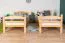 Etagenbett Stockbett mit Rutsche 80 x 190 cm, Buche Massivholz Natur lackiert, teilbar in zwei Einzelbetten, "Easy Premium Line" K29/n