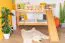 Stockbett mit Rutsche 80 x 200 cm, Buche Massivholz Natur lackiert, umbaubar in zwei Einzelbetten, "Easy Premium Line" K29/n