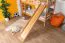 Stockbett mit Rutsche 80 x 200 cm, Buche Massivholz Natur lackiert, umbaubar in zwei Einzelbetten, "Easy Premium Line" K29/n